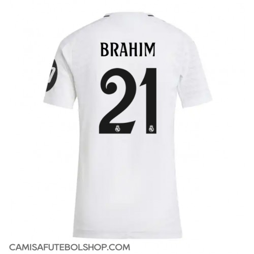 Camisa de time de futebol Real Madrid Brahim Diaz #21 Replicas 1º Equipamento Feminina 2024-25 Manga Curta